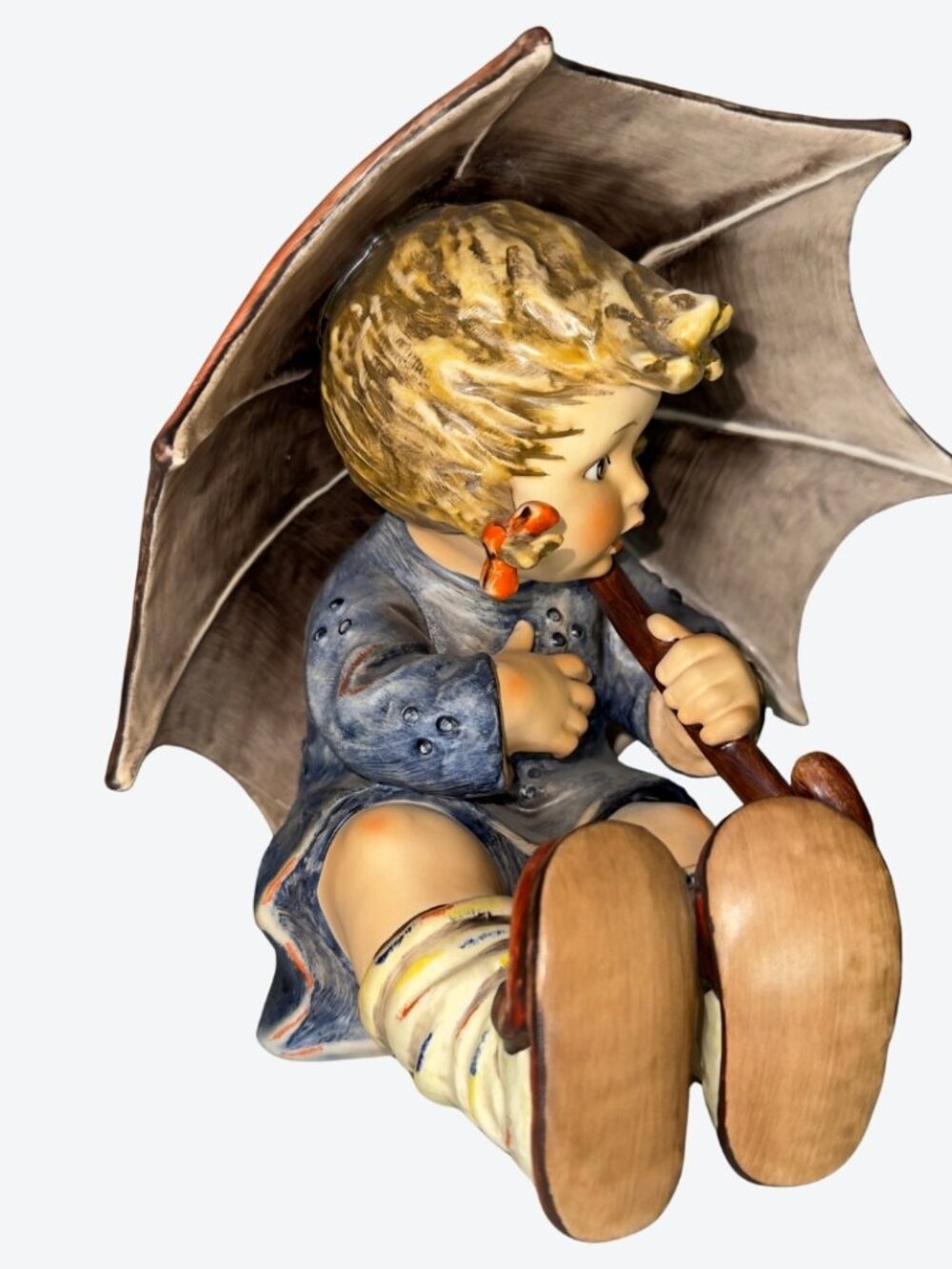 M.I. Hummel Goebel Umbrella Boy & Girl Porcelain Figurine Set - Picture 12 of 16